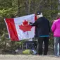 Tugu peringatan korban penembakan massal di Nova Scotia, Kanada. Tragedi berdarah yang berakhir pada 19 April 2020. (AP)