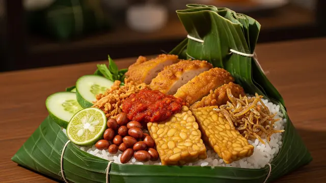 Ilustrasi Jualan Nasi.