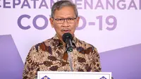 Juru Bicara Pemerintah untuk Penanganan COVID-19 Achmad Yurianto saat konferensi pers Corona di Graha BNPB, Jakarta, Rabu (1/7/2020). (Dok Badan Nasional Penanggulangan Bencana/Fotografer Dume Harjuti Sinaga)