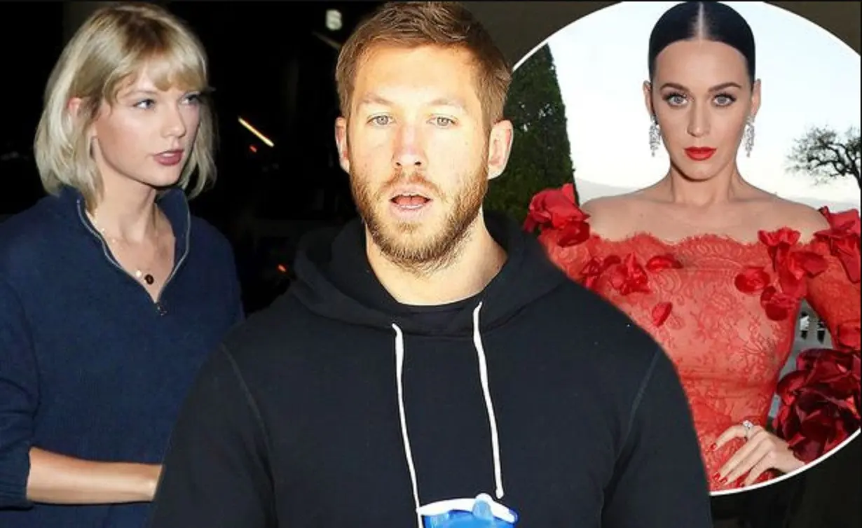 Taylor Swift, Calvin Harris dan Katy Perry (mirror.co.uk)