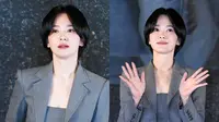 Song Hye Kyo tampil dengan pesona yang manglingi di promo film Dark Nuns [@kyo1122]