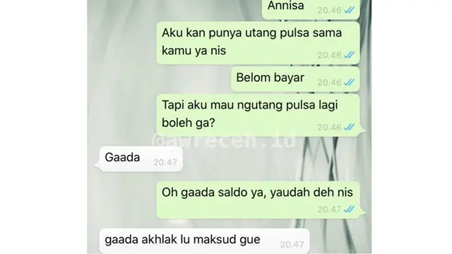 5 Chat Minta Utang Pulsa Ini Bikin Geleng Kepala