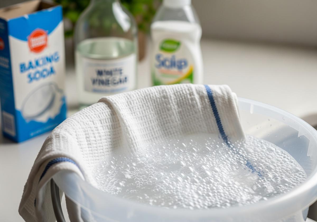 Membersihkan Lap Dapur dengan Baking Soda dan Cuka
