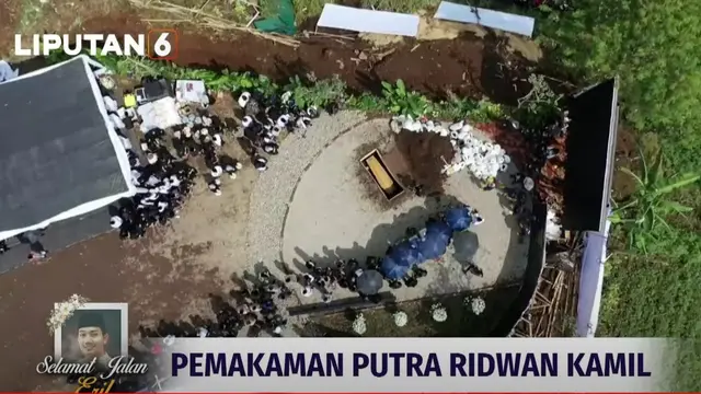 Prosesi Pemakaman Emmeril Kahn Mumtadz, Putra Ridwan Kamil
