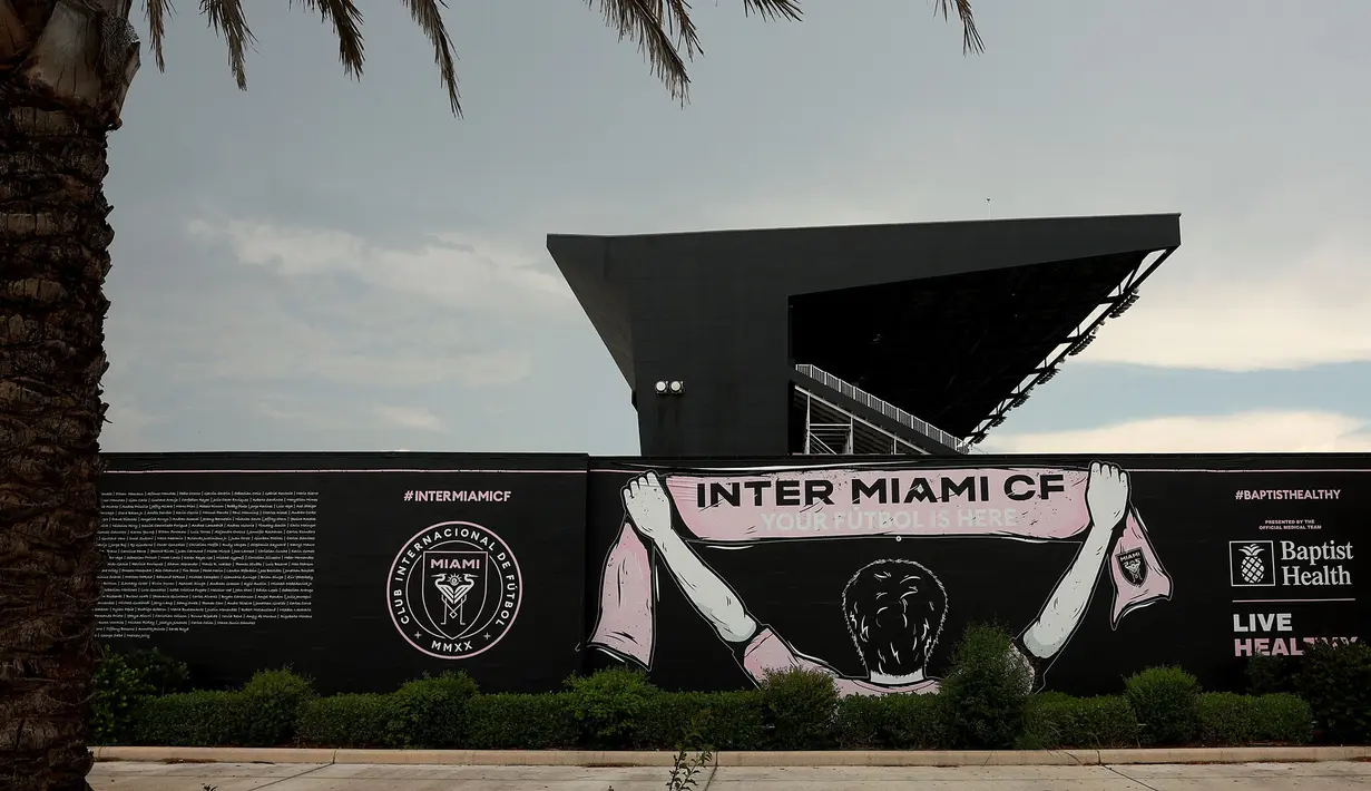 <p>Kandang Inter Miami, Stadion DRV PNK yang terletak di Fort Lauderdale, Florida, Amerika Serikat pada 7 Juni 2023. Messi memutuskan untuk bergabung dengan klub MLS, Inter Miami, pada Rabu (7/6/2023). (AFP/Getty Images/Joe Raedle)</p>