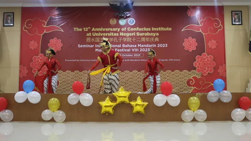 Mandarin Festival yang diselenggarakan oleh Himpunan Mahasiswa Jurusan Bahasa dan Sastra Mandarin Universitas Negeri Surabaya (Unesa). (Istimewa)