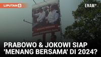 Baliho Prabowo-Jokowi 'Menang Bersama untuk Indonesia Raya' Muncul di Jakarta Pusat