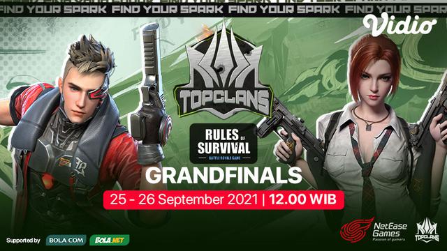 Link Live Streaming Top Clans 2021 Rules of Survival  Babak FInal di Vidio Pekan Ini