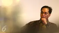Rizkan Chandra disela-sela memberi keterangan kepada media di Jakarta, Rabu (22/3). Meskipun Semen Indonesia  secara legal perseroan sudah dapat melakukan aktivitas di Rembang, tapi pihaknya masih menunggu hasil LKHS. (Liputan6.com/Angga Yuniar)