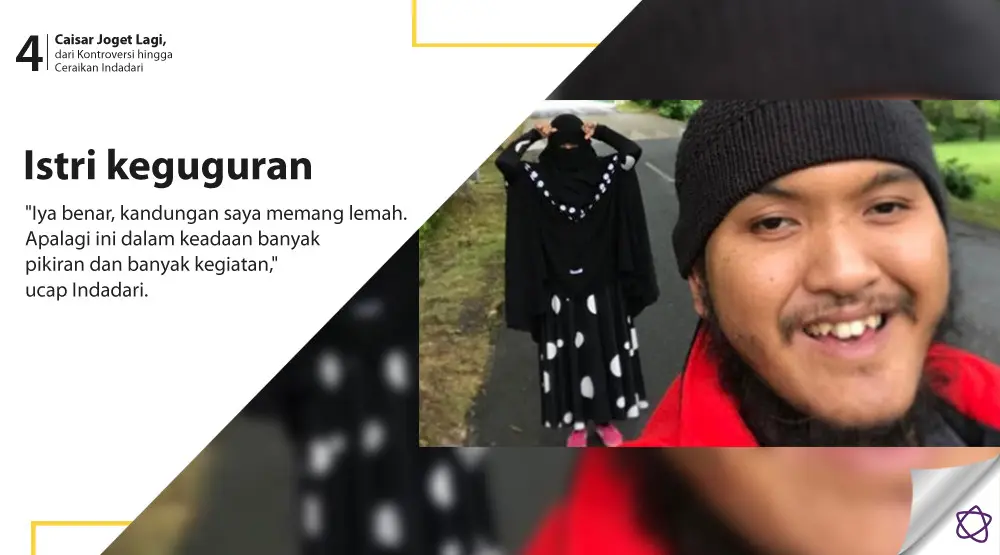 Caisar Joget Lagi, dari Kontroversi hingga Ceraikan Indadari. (Foto: Instagram/jauhdimatadekatdidoa, Desain: Nurman Abdul Hakim/Bintang.com)