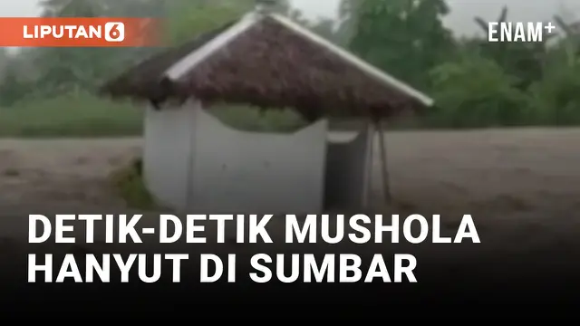 Mushola Hanyut Diterjang Banjir Sumatera Barat