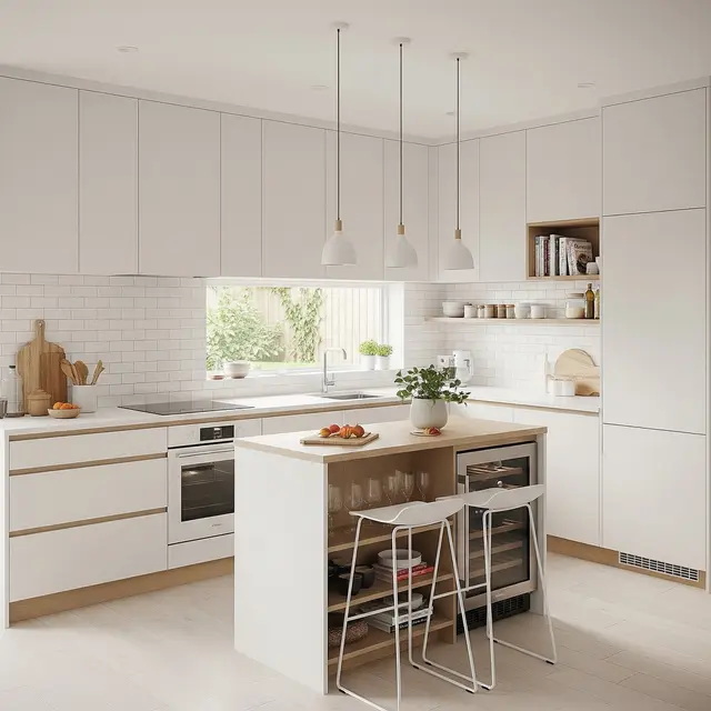 Dapur Terbuka Minimalis untuk Rumah Kecil (AI Generated)