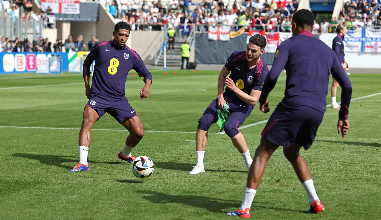 Di laga terakhirnya, Jude Bellingham dkk tak mampu meraih hasil bagus jelang Euro 2024. (Adrian DENNIS / AFP)