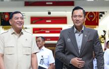 FOTO: Menko AHY dan Menhan Sjafrie Perkuat Sinergi Infrastruktur dan Pertahanan