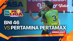 Berita video highlights PLN Mobile Proliga 2023 pertandingan antara Jakarta Pertamina Pertamax melawan Jakarta BNI 46 di PLN Proliga 2023 pada Kamis (12/1/2023) malam hari WIB.