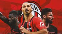 AC Milan - Franck Kessie, Zlatan Ibrahimovic, Olivier Giroud (Bola.com/Adreanus Titus)