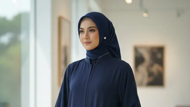 Desain Gamis Abaya Simple tapi Terlihat Mahal