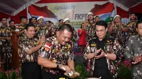 Peringatan hari ulang tahun (HUT) FKPPI ke-41 dengan tema "Pancasila Menjawab Tantangan Zaman: Harmoni dalam Kebhinnekaan", di Istana Gebang Keluarga Bung Karno, Blitar, Jawa Timur