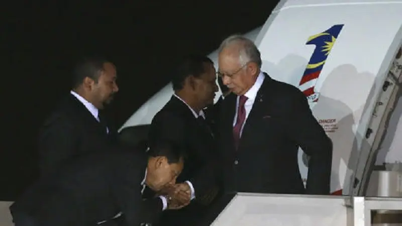 PM Malaysia, Najib Razak ketika tiba di Peru untuk menghadiri KTT APEC