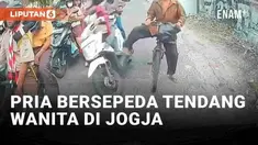 Media sosial dihebohkan dengan aksi membahayakan seorang pria tua bersepeda di Yogyakarta. Pria tersebut terekam kamera mobil menendang wanita bermotor. Insiden terjadi di perempatan Selokan Mataram, Jl. Magelang (13/1/2024).