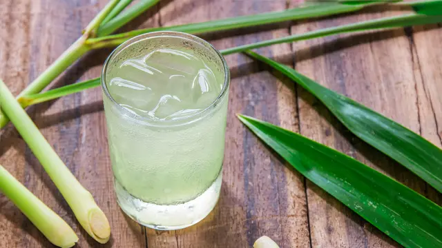 teh herbal jamu serai pandan minuman dingin