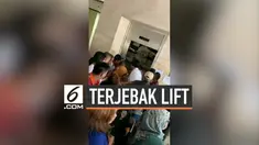 12 orang terjebak di dalam lift Kantor Wali Kota Jakarta Timur. Diduga lift anjlok dan mati karena kelebihan muatan.