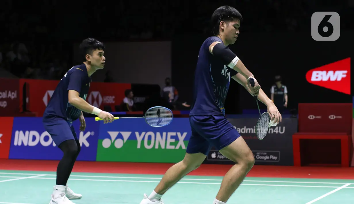 Ganda muda Indonesia itu menang  dalam tempo 42 menit. (Liputan6.com/Helmi Fithriansyah)