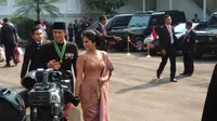 Agus Yudhoyono dan istrinya Anisa Pohan hadiri upacara peringatan HUT RI di Istana (Liputan6.com/Ahmad Romadoni)