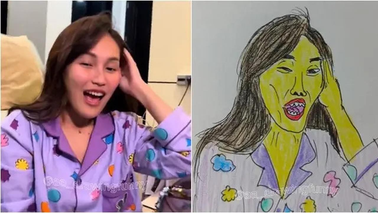 6 Potret Ayu Ting Ting dan Bilqis Digambar AA Drawing, Hasilnya Kocak