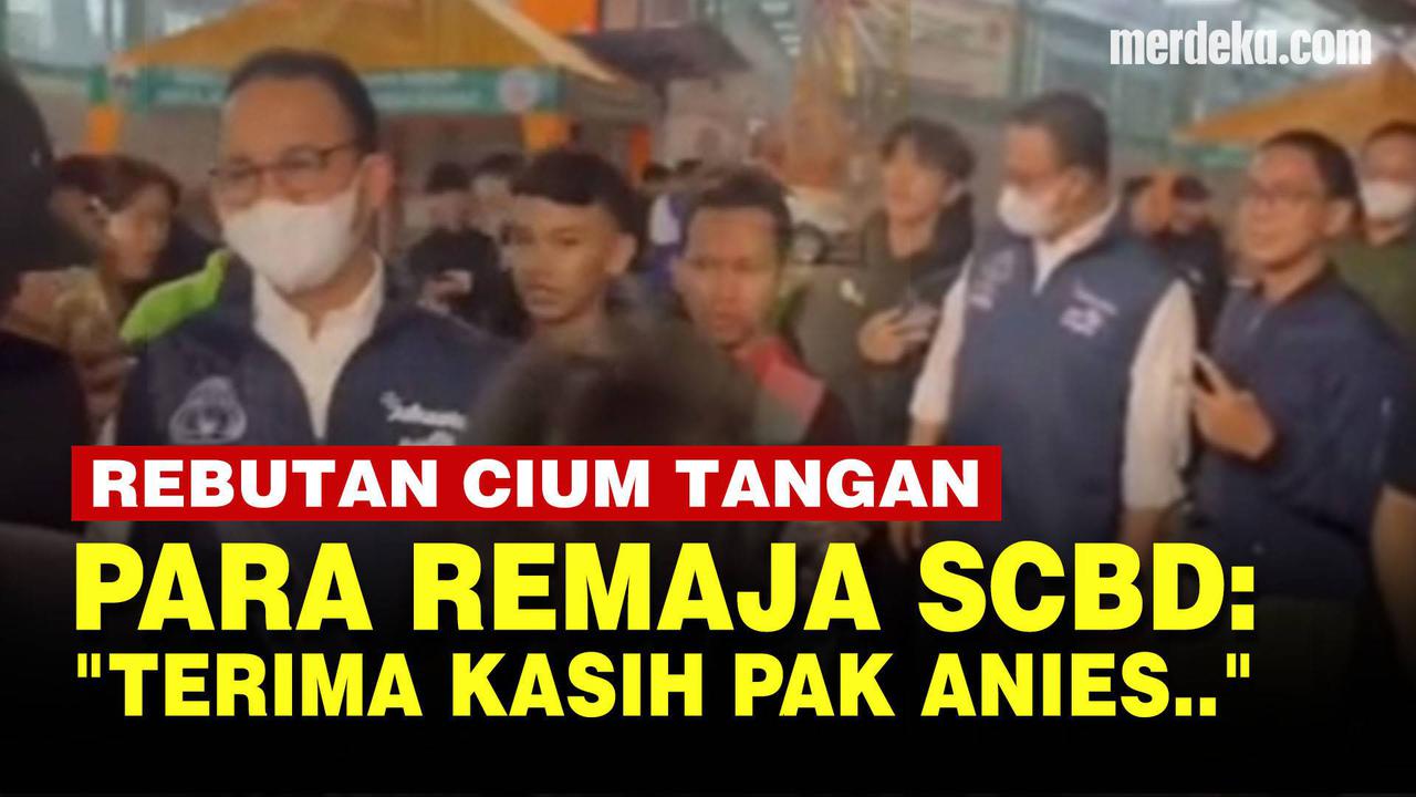 VIDEO: Anies Baswedan Sidak ke Dukuh Atas, Para Remaja SCBD Berebut Cium Tangan
