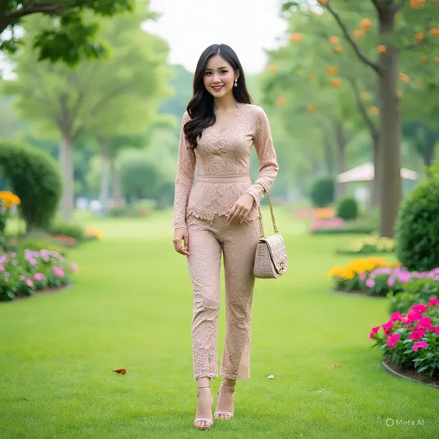 Baju Brokat Bawahan Celana