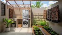 9 Desain Rumah Minimalis dengan Kebun Dapur di Area Cuci dan Jemur, Solusi Lahan Terbatas