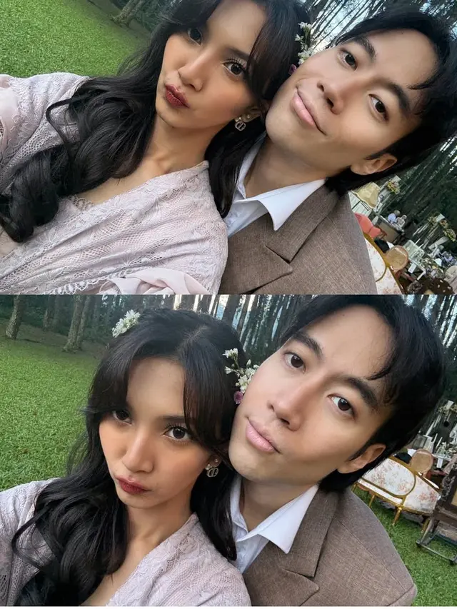 Sheila Dara Tampil dengan Rambut Panjang saat Hadir Resepsi Nadin Amizah dan Faishal Tanjung. [@vidialdiano]