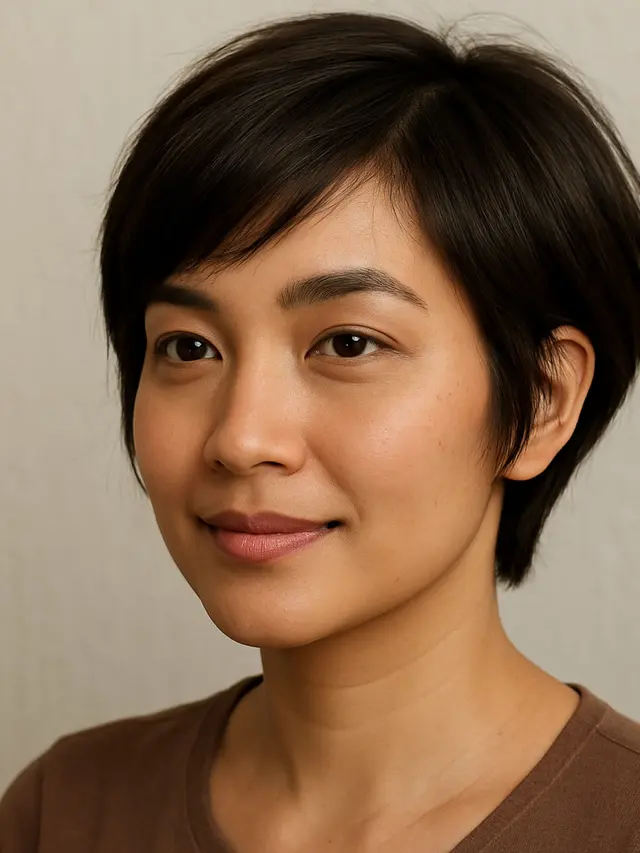 Model Rambut Bixie Cut 2025 untuk Potongan Pendek Trendy/Ilustrasi gambar AI