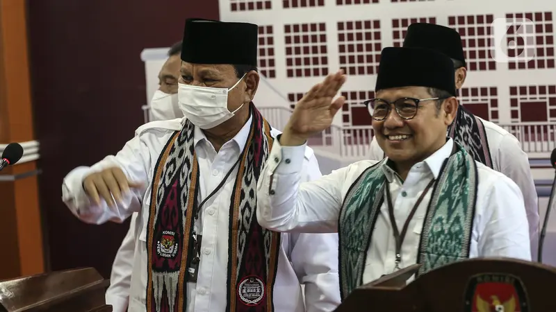 Prabowo dan Cak Imin Kompak Daftar Pemilu 2024 ke KPU