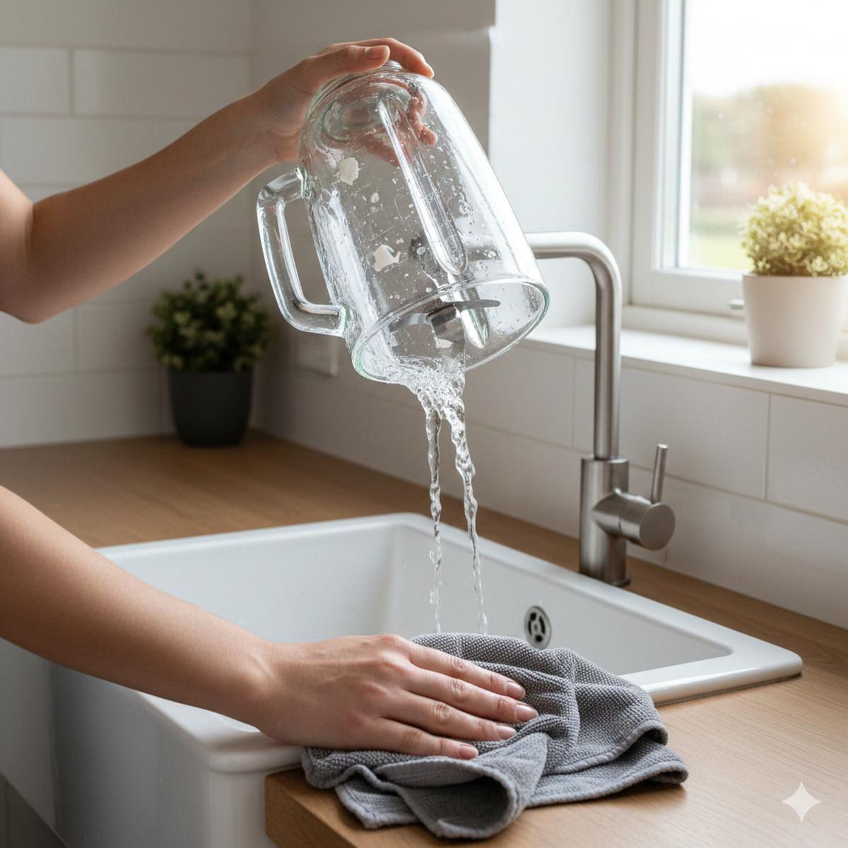 Cara Membersihkan Blender dengan Cangkang Telur (Foto: Gemini AI)