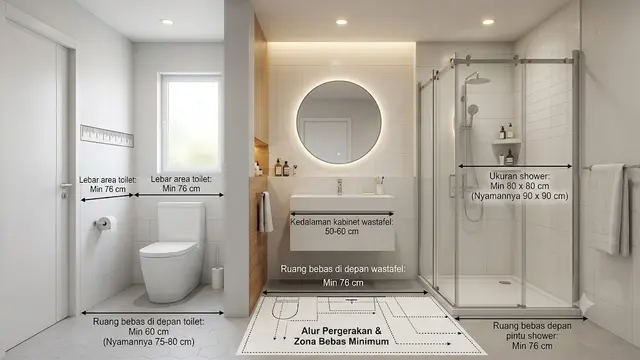 Ukuran Ideal Kamar Mandi untuk Rumah Minimalis
