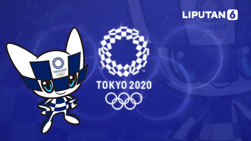 Banner Maskot Olimpiade Tokyo 2020