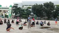 Ratusan warga Kota Palembang dikarantina di Asrama Haji Palembang selama tiga hari berturut-turut, karena tidak menggunakan masker (Dok. Humas Kominfo Palembang / Nefri Inge)