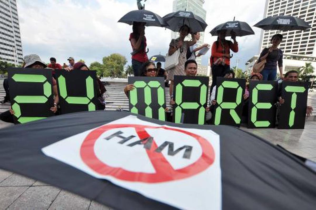 Demo peringatan Hari HAM Dunia 
