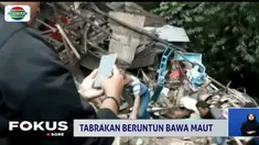 Sebelumnya, truk tronton itu menabrak dua mobil dan terus melaju hingga terguling menimpa warung dan para korban pasangan suami istri