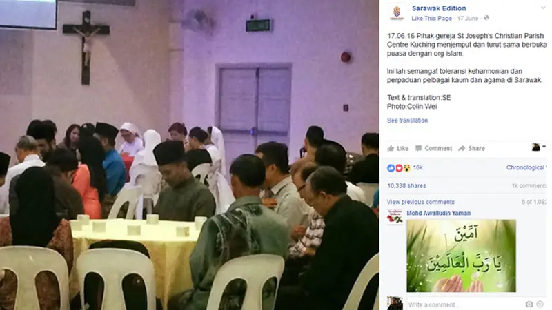 Heboh, Sebuah Gereja di Sarawak Adakan Buka Bersama 