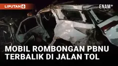Mobil Rombongan PBNU Terbalik di Tol Ngawi, 1 Orang Meninggal