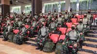 KSAD Jenderal TNI Andika Perkasa melepas keberangkatan prajurit TNI AD untuk mengikuti latihan bersama Garuda Airborne di Amerika Serikat, Rabu 14 Juli 2021. (dokumentasi TNI AD)