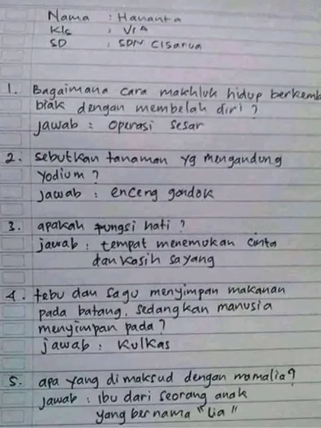 Tingkah Nyeleneh Orang Jawab Soal Ujian, Bikin Kita Nyengir Geli