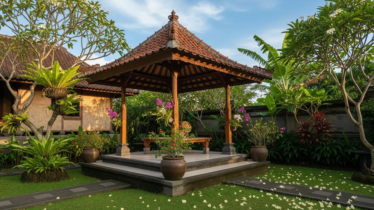 Model Pendopo Mungil untuk Rumah Kampung yang Adem/AI Generated