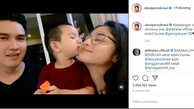 Dewi Perssik bertemu dengan Aldi Taher