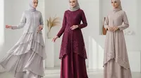12 Gamis Ceruty Kombinasi Brukat Timbul, Rekomendasi Model Elegan untuk Acara Spesial