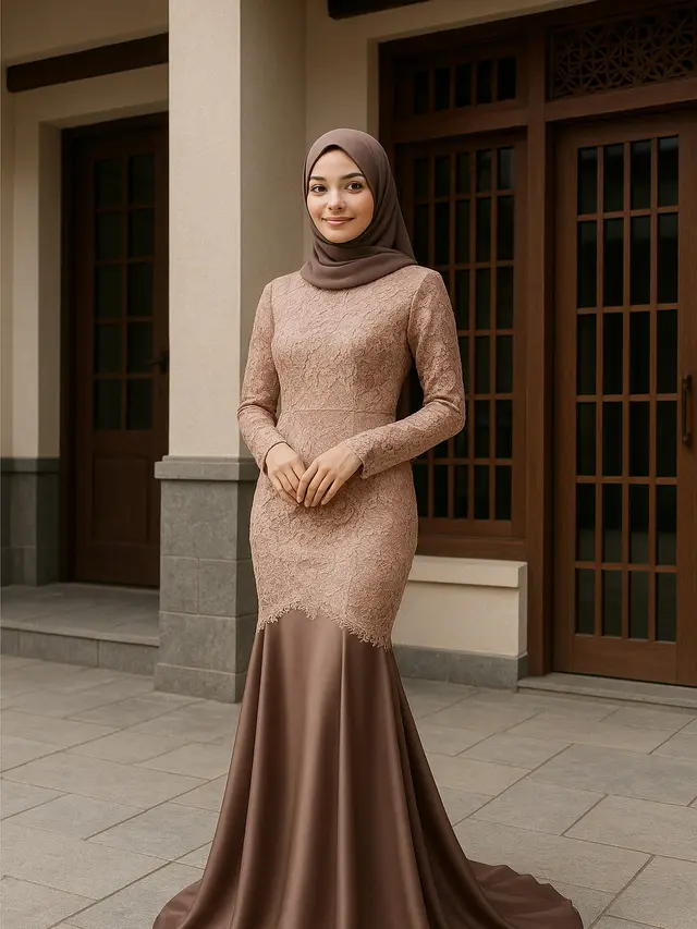 Model Gamis Kombinasi Kekinian