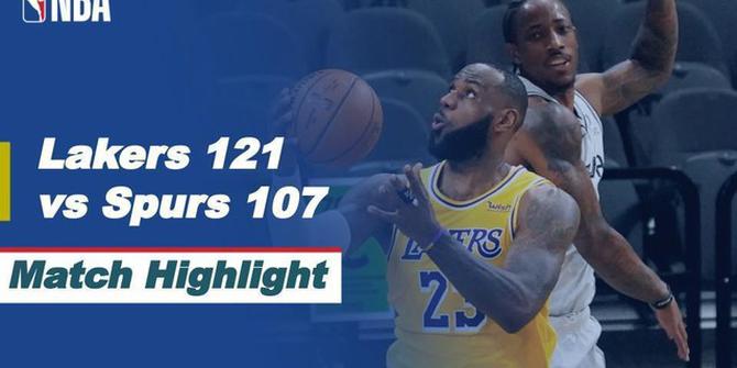VIDEO: Highlights NBA, LA Lakers Kalahkan San Antonio Spurs 121-107